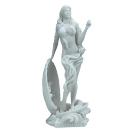 Generic Birth of Goddess Aphrodite Venus Greek Roman Female Statue Sculpture 7.08 inches, White