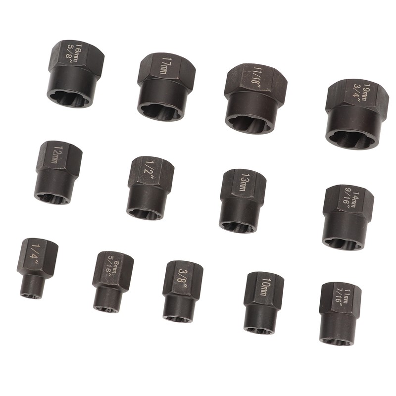 13pcs Stud Nut Remover Set Professional Chromium Molybdenum Steel Damaged