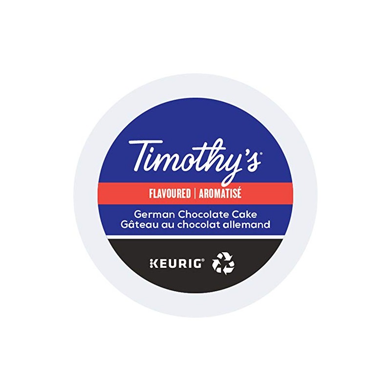 Timothy's German Chocolate Cake Coffee, Single-Serve Keurig K-Cup Pods, Flavored