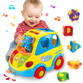 Baby Toy from 1 Year Girl Boy Shape Sorting Bus Baby Toy from 6 8 9 10 12 18 Months Children's Toy from 2 3 Years Children Gift Animal Sounds / Music Car for Toddler