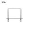 sourcing map Square U-Bolts, 3 Sets 67mm(2.64") Inner Width 80mm