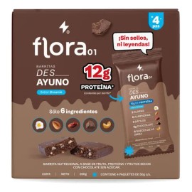 Barritas De Proteína Flora01 Des_ayuno Brownie 4 Pzs                                                                                                  