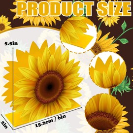 Sunflower Napkin Holder for Tables Sunflower Metal Cocktail Napkin Holder Spring Summer Flower Napkin Holders for Paper Napkins Vintage Tissue Paper Dispenser for Storage Restaurant Kitchen Party