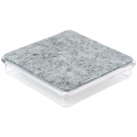 haggiy Furniture Coasters - Castor Coasters - Extremely Stable Glide (with Felt) - Transparent, 60 x 60 mm (Pack of 4)