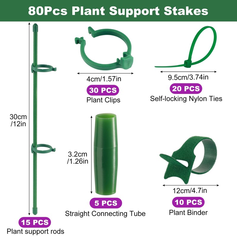 Realure Orchid Sticks, Pack of 15 Adjustable Plant Support, Orchid