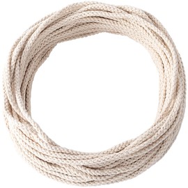 HINZIC 65.6 Ft Oil Lamp Wicks 1/8" Round Braided Cotton Wick Replacement for Candle Lamp, Tiki Torches, Alcohol Candle Burner, Kerosene Lantern