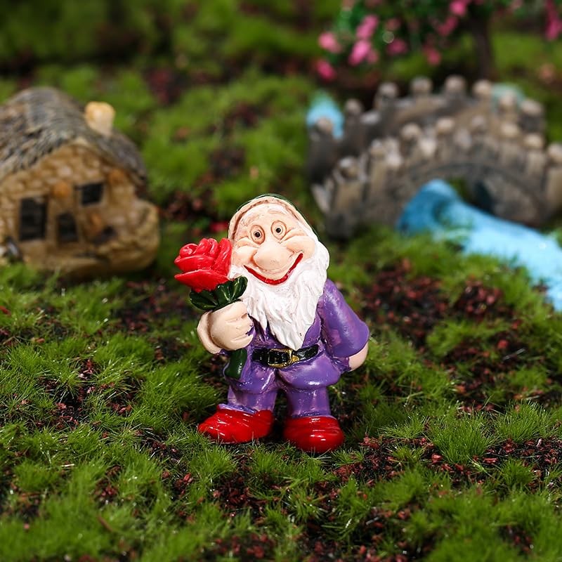 NIWWIN Drunk Garden Gnomes 4 Pieces, Garden Gnome Elf Statue,