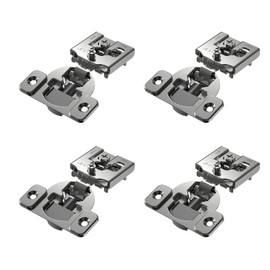 1-1/2" Overlay Soft Close Cabinet Hinges, 3D Adjustable Concealed Hinges for Face Frame Door, 105° Opening Angle, Satin Nickel, Fits 16-24mm Door & 19mm Frame 4-Pack