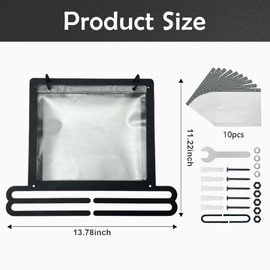 Voittozege Medal Hanger Display for Runner Marathon Medal Rack Medal Hanger Running Bib and Medal Holder Over 60 Medals and Comes ​with 10 Flip Pouches