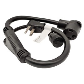 Parkworld 4-Prong Dryer Splitter to 6-20R, NEMA 14-30P Male Plug to 14-30R & 6-20R (T-Blade Also for 6-15R) Female Receptacle (3 Feet)