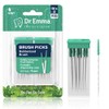 Dr. Emma Brush Picks Rubberized Brush Mint Brush Picks, 2