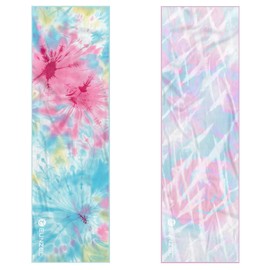 2 Pack Cooling Towel, Ice Towel for Neck, Soft Microfiber Chilly Towel Stay Cool for Sports, Yoga, Running, Gym, Workout, Biking, Camping & Outdoor Activities 40"x12", Splash Floral& Lattice Fantasy