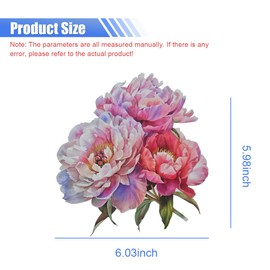 UHANBUT Car Watercolor Flower Sticker Decals, 6" Waterproof Vinyl Vehicle Bumper Decal Decoration, Removable Stickers Fit for Auto, Bicycles, Motorcycles, Laptop, Waterbottle, Wall (Pink)