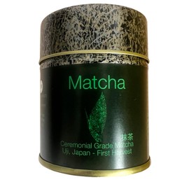 BISTROTEA Ceremonial MATCHA Pulver | Erste Ernte - 100% natürlich | reines Grüntee-Pulver für Latte, Smoothies, Matcha-Getränke | 40 g Dose