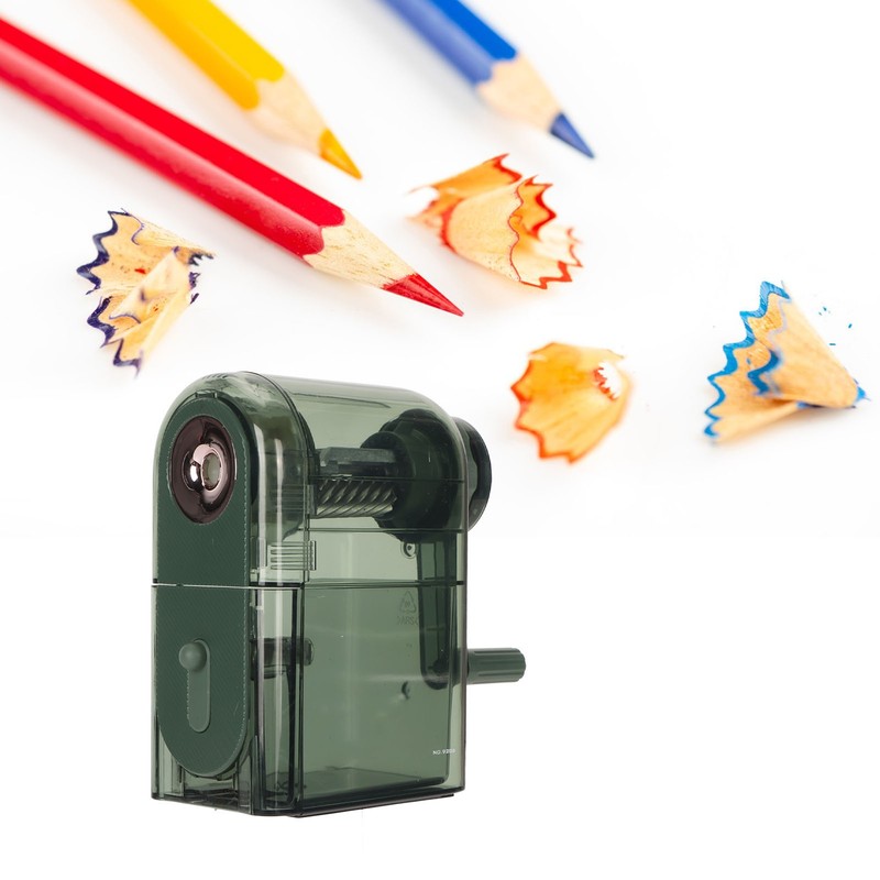 Manual Pencil Sharpener 7 Speeds Adjustable Pencil Tips Portable Handheld