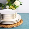 DELLING Ceramic Appetizer Plates, 7 Inch White Dessert Plates/Salad Plate,