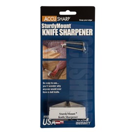 AccuSharp Knife Sharpening Tool for Restoration, Diamond-Honed Tungsten Carbide Blade Sharpener with Sturdy Mount, Helps Revive, Hone, & Restore Kitchen Knives & All Blades