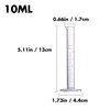 Yizerel Measuring Cylinder Set, 4 Sizes Graduated Polypropylene Lab Test