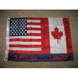 Usa United States Canada Canadian Friendship 2Ftx3Ft Flag Banner Superpoly 2X3