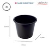 Deflecto CP025YTBLK 14 Litre Plastic Waste Bin - Black