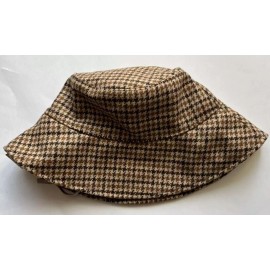 A New Day Brown Tan Checkered Bucket Hat-Adjustable