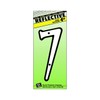 Hy-Ko 30607 4" White Plastic Reflective #7 House Number