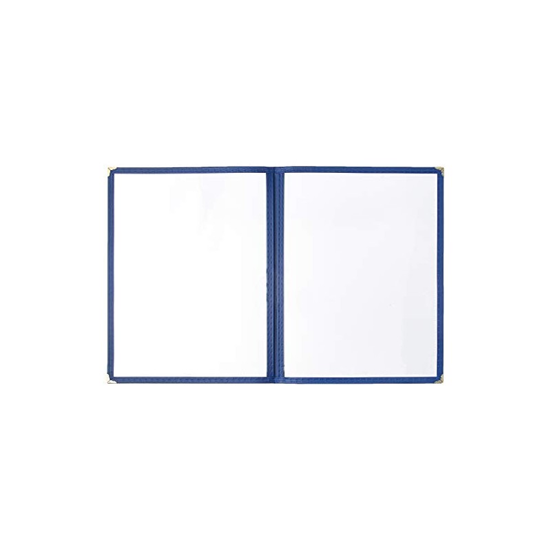 Winco Double Fold Menu Cover, 12-Inch x 9.5-Inch, Blue