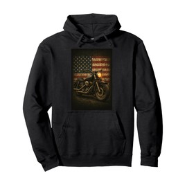 Motorcycle Freedom Rides on Two Wheels Glory Motorwear Pullover Hoodie