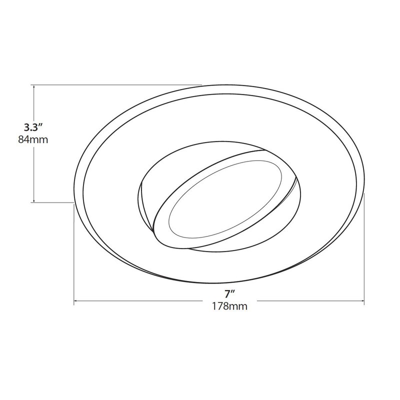NICOR Lighting 5/6 inch LED Gimbal Downlight Retrofit Kit, 2700K