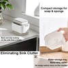 Obsoorth 10oz Dish Soap Dispenser for Kitchen Sink with Sponge