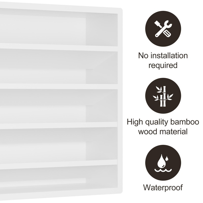 Orimade 4 Tier Spice Rack Organizer for Cabinet, Freestanding Bamboo