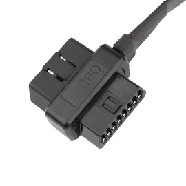 Futheda Ultra Low Profile 2-in-1 OBDII OBD2 16-polige Buchse auf Stecker/Buchse, Adapter, Splitter, Verlängerungskabel, 60 cm