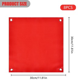 Pack of 8 Red Flags Warning Flags Weatherproof Warning Flag Warning Sign Red Flag Extra Length for Overhanging Loads Warning Sign 30 x 30 cm