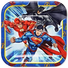 American Greetings Justice League Paper Dessert Plates, 8-Count