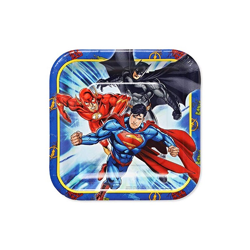 American Greetings Justice League Paper Dessert Plates, 8-Count