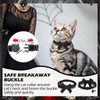 EXPAWLORER Cat Collar with Bells,Adjustable Soft Velvet Cat Collar Breakaway