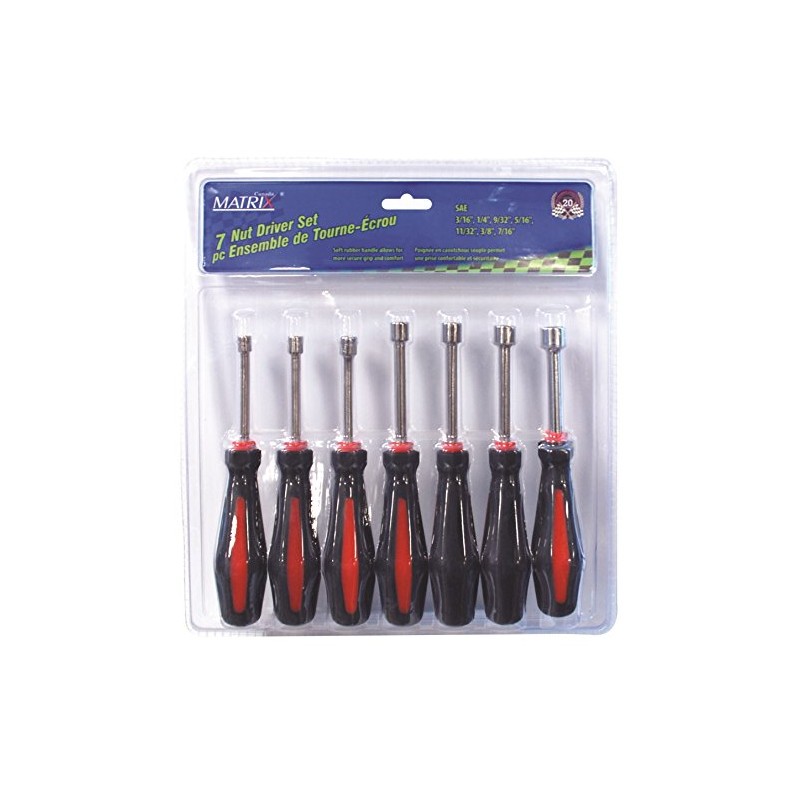 Matrix 710608 Nut Driver Set, 7 Piece Metric