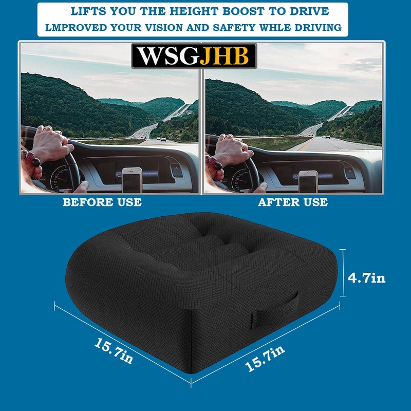 WSGJHB Car Booster Seat Cushion Posture Cushion Portable Breathable Mesh,