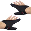 2Pcs Fishing Protective Gloves Finger Stall, Black Thumb + Index