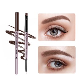 Music Flower Eyebrow Pencil Double Ended, Waterproof Natural Brow Enhancing Pen, Long lasting Eye Makeup, Pack of 1, Light Brown