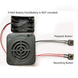 Wendry Voice Recording Box, DIY Voice Message Box, Replaceable Built in Sound Recording Module for DIY Audio Cards Gift Box for Stuffed Animal Inserts and Craft Projects(2min)