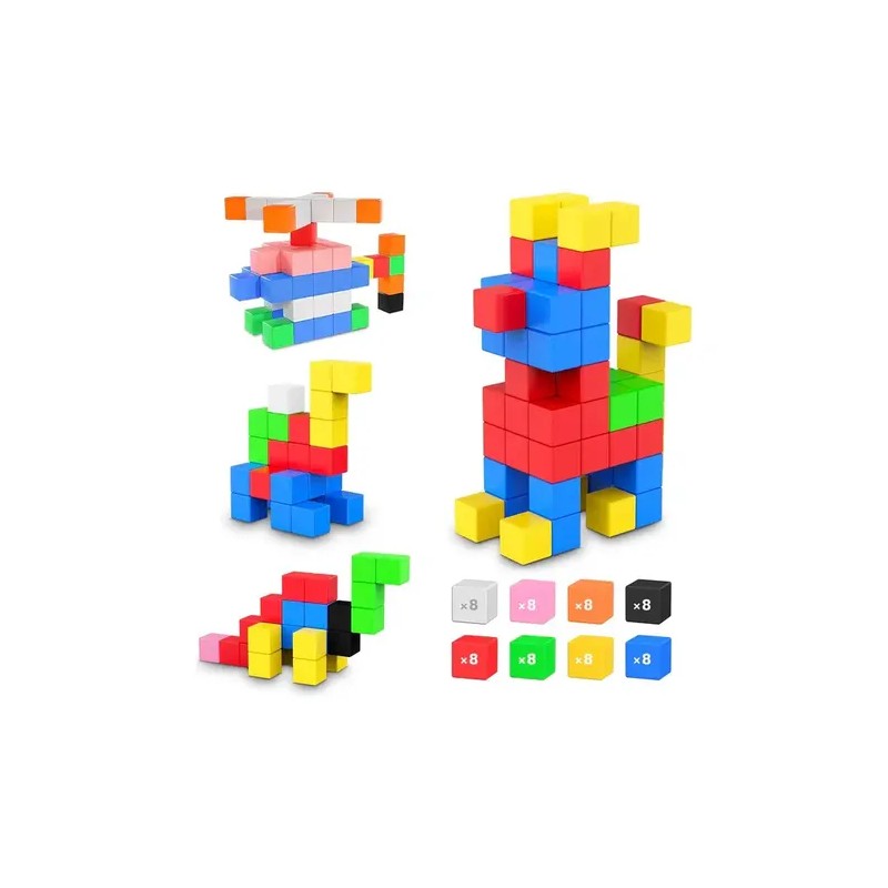 Bloques Magnéticos De Construcción Montessori Crafties 48pz
