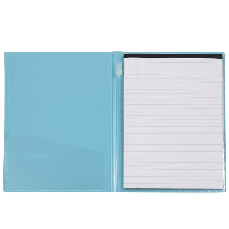 JAM PAPER Plastic Padfolio - 9 1/2 x 12 1/4