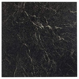 Better Home Achim-NexusTile-20PK-409 Black with White Vein Marble Roman Palace Collection 20 Pack of 12 x 12" Self Adhesive High Gloss (No Wax) Finish 1.2mm Thick Vinyl Tiles