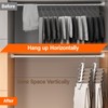 Upgraded Collapsible Pants Hangers Space Saving, 6 Layers Clothes Rack,