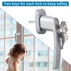 AUTOUTLET Aluminium Window Handle, Lockable, Safety Window Handle, Child Lock