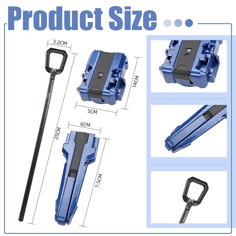 MDFULXG Bey-Blade x Launcher, Bey-Blade X Starter, Speed Starter, Blue