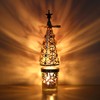 Rotating Silver Metal Tree Candle Holder - Spinning Tea Lights