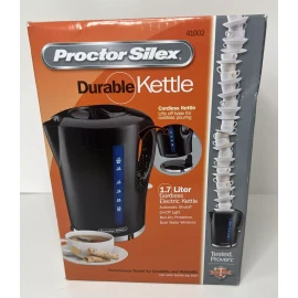 Proctor Silex 1.7L Cordless Electric Kettle Boiler & Heater - Black -Model 41002