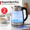 MUELLER HOME Rapid Boil Electric Tea Kettle 1.8L – Borosilicate
